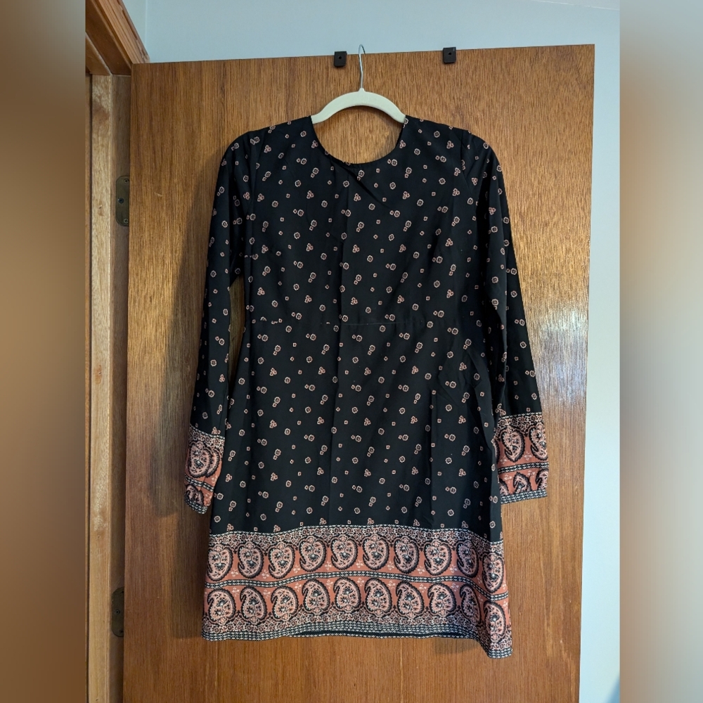 Abercrombie & Fitch LS Paisley Boho Dress in size x-small